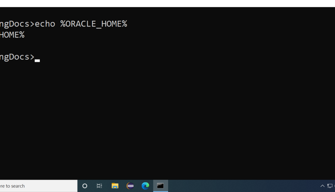ORACLE_HOME not Set