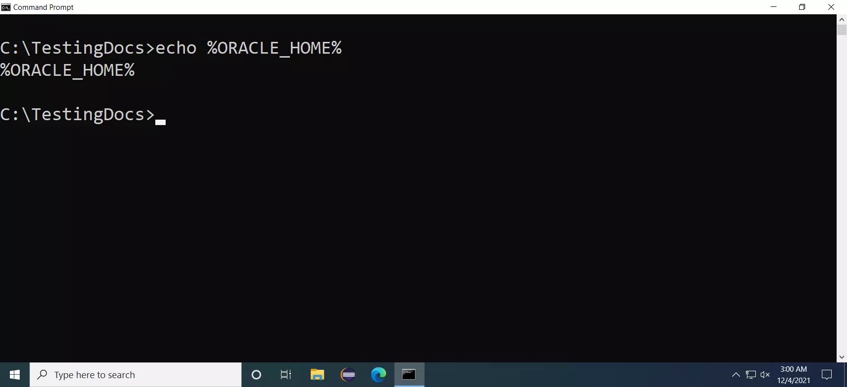 ORACLE_HOME not Set