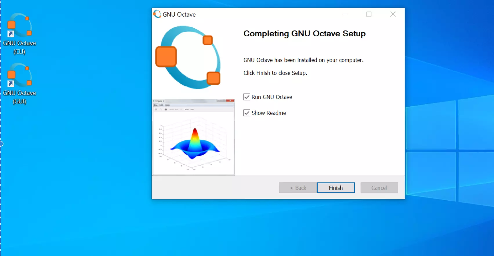 Octave Desktop Shortcuts CLI and GUI