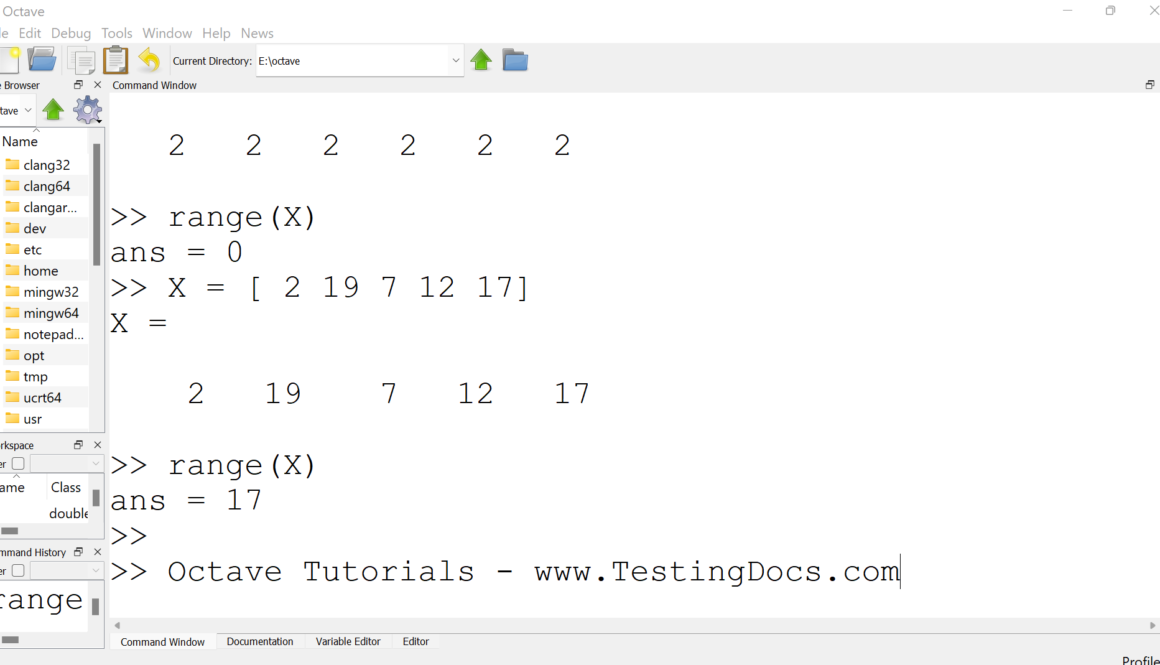 Octave Range Command