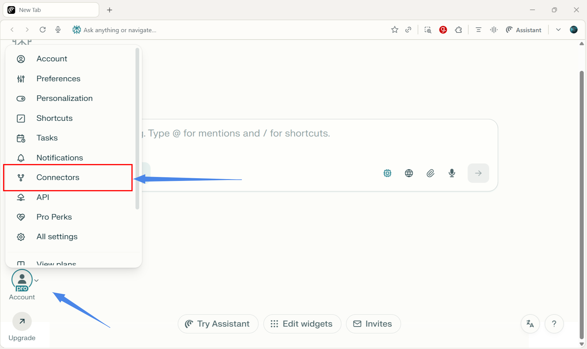 Open Comet Browser Windows