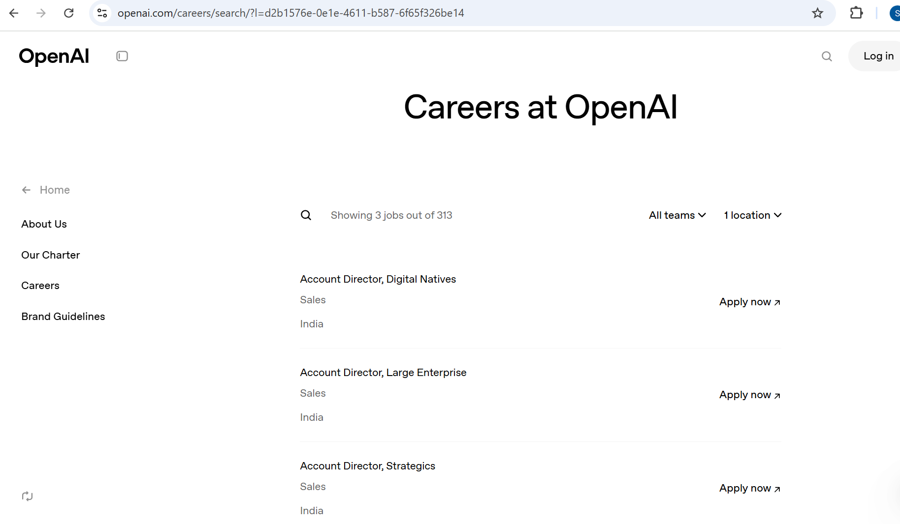 OpenAI Hiring Jobs in India
