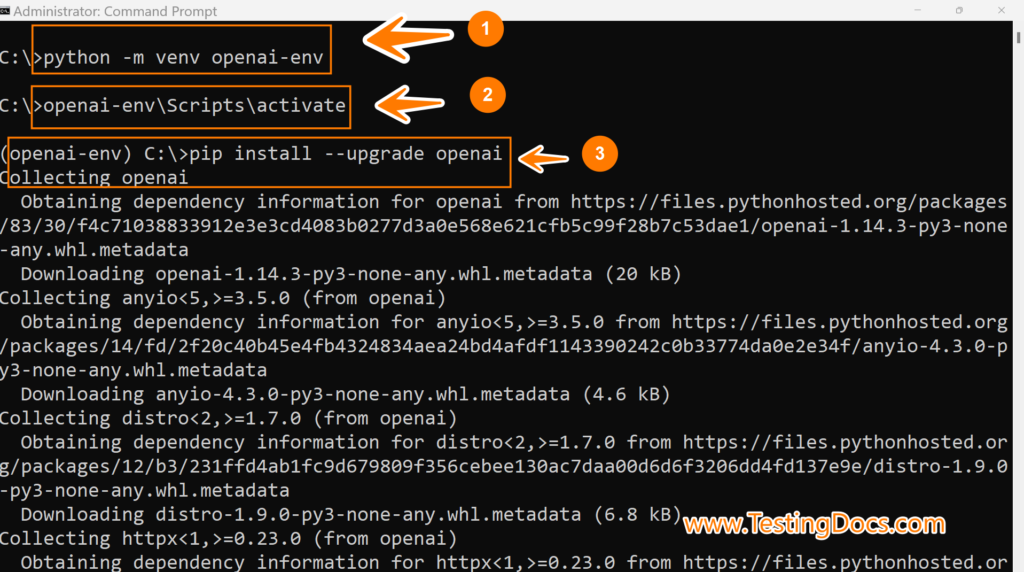 Setup Python Virtual Environment - TestingDocs