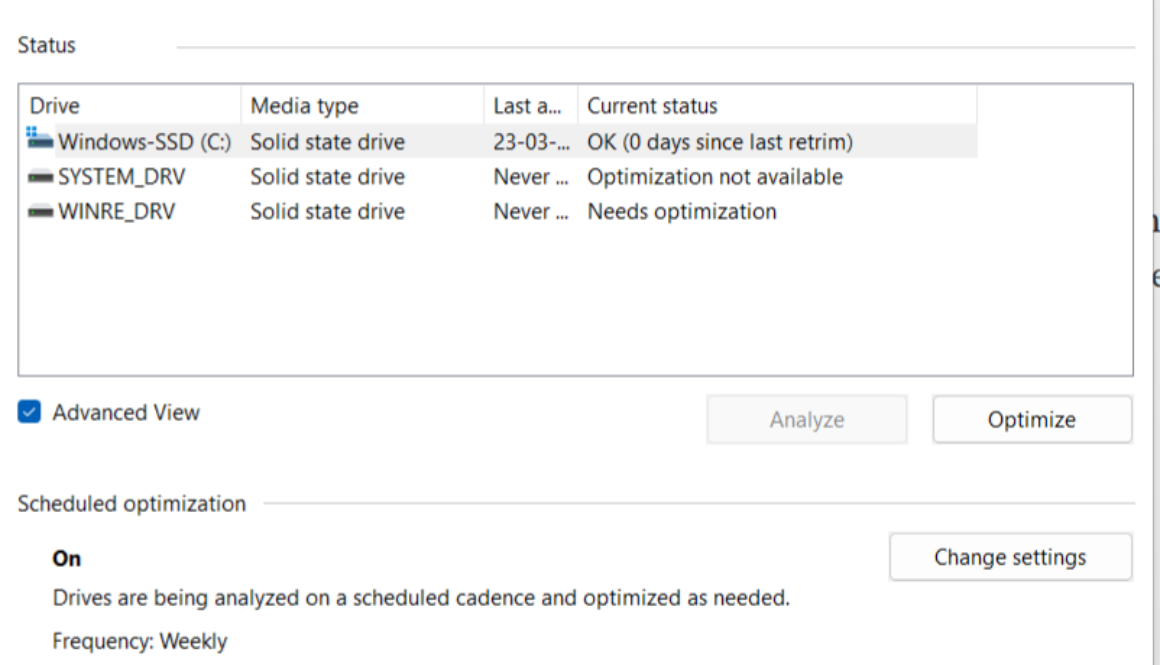 Optimize Drives