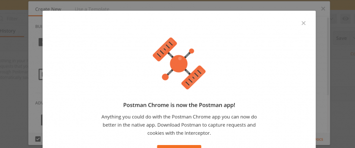 Postman Chrome deprecated Notice