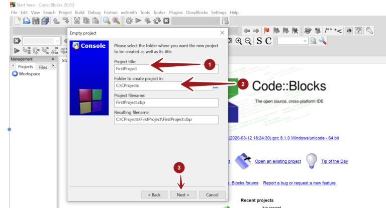 Create New C ++ Project in CodeBlocks - TestingDocs.com