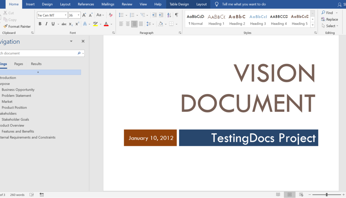 Project Vision Document