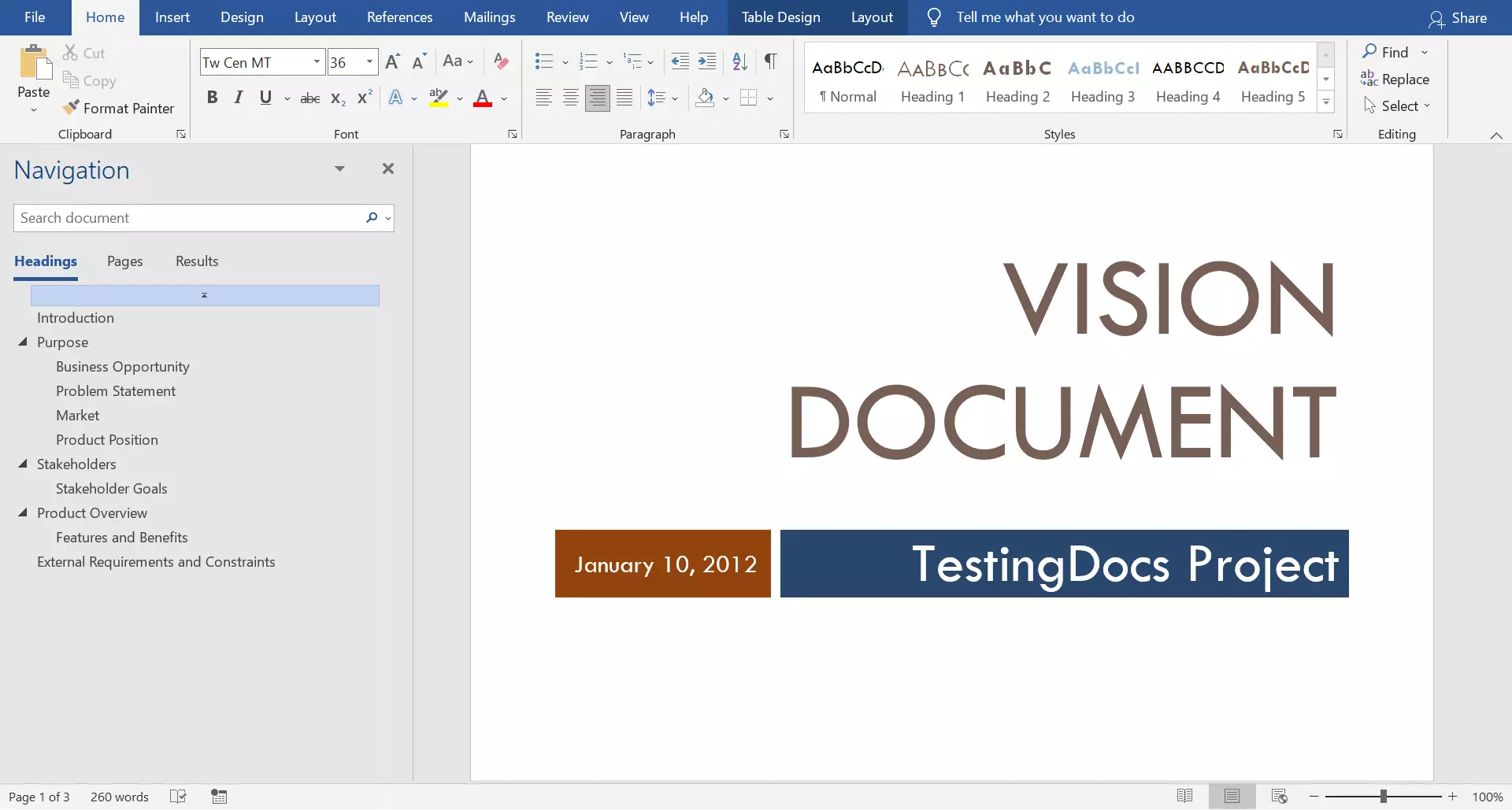 Project Vision Document