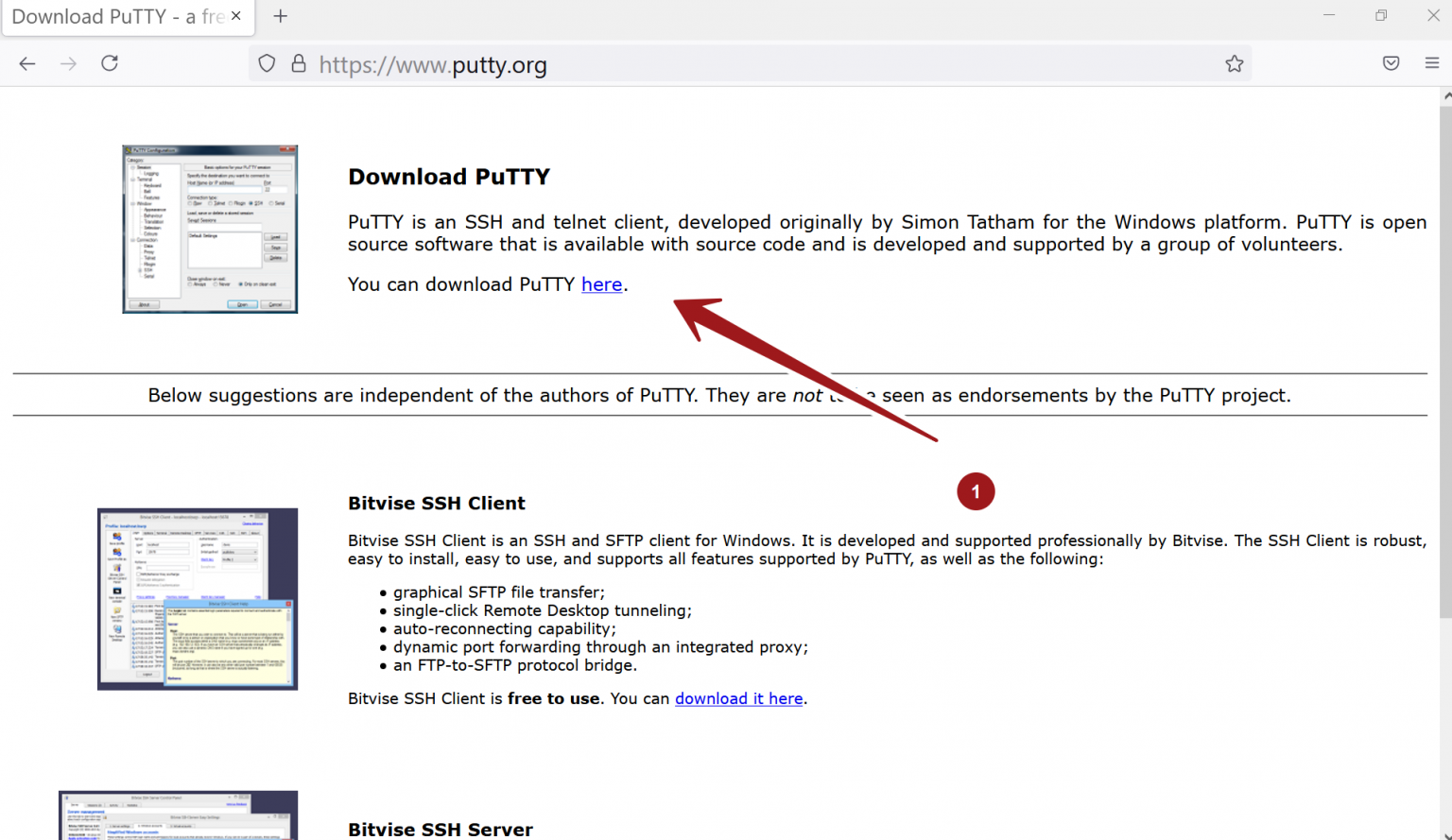 putty download file to windows