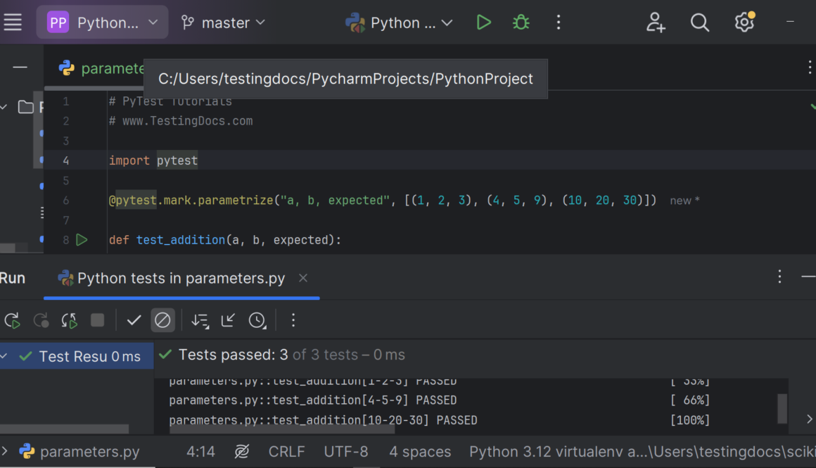 PyTest Test Parameterization