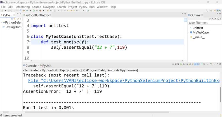 Python Built-in Exceptions | TestingDocs
