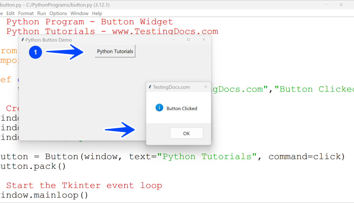Python Button Widget