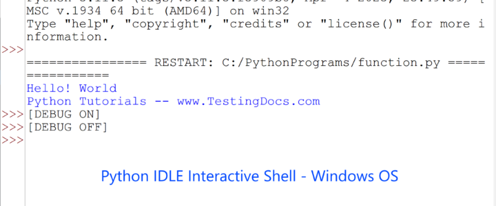 Python IDLE Interactive Shell
