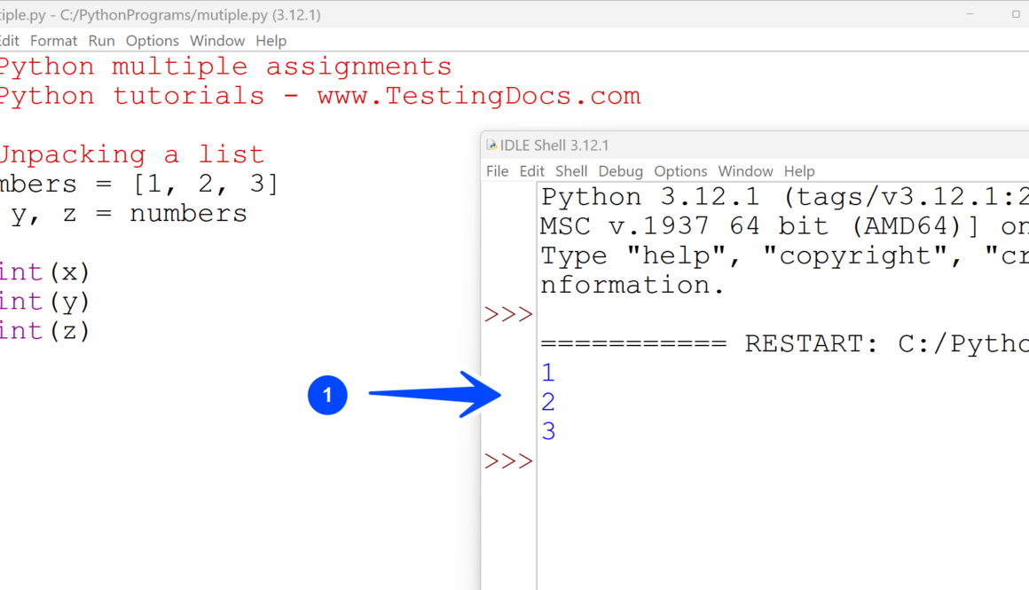 Python Multiple Assignments