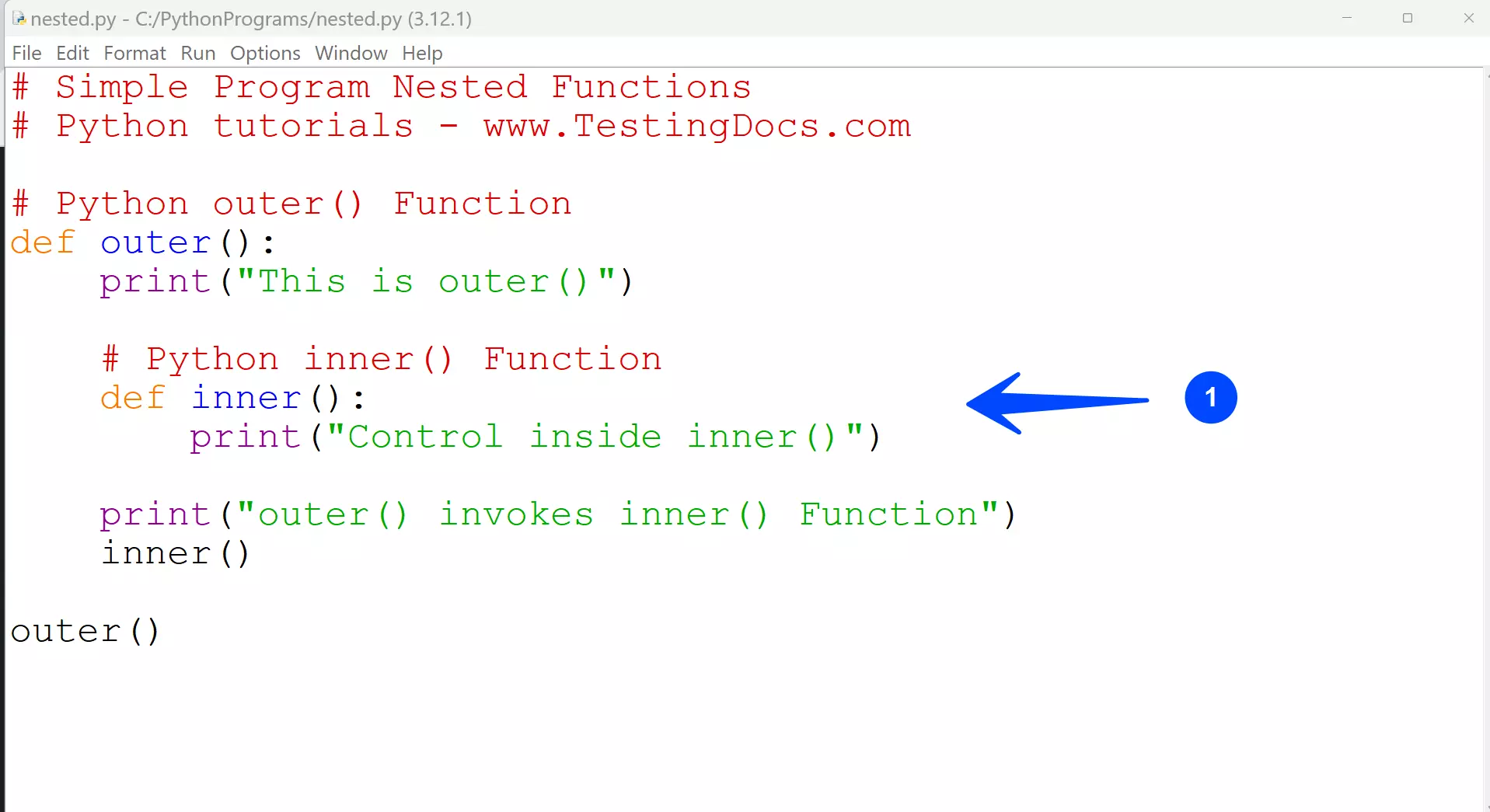 Python Nested Functions