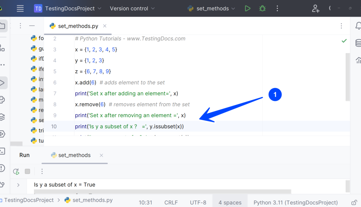 Python Set Methods