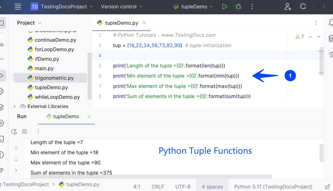 Python Tuple Functions