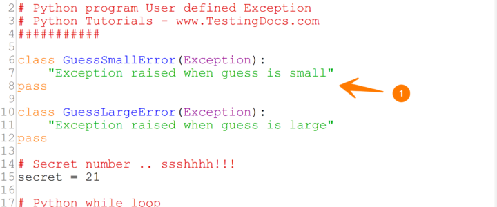 Python User Defined Exceptions