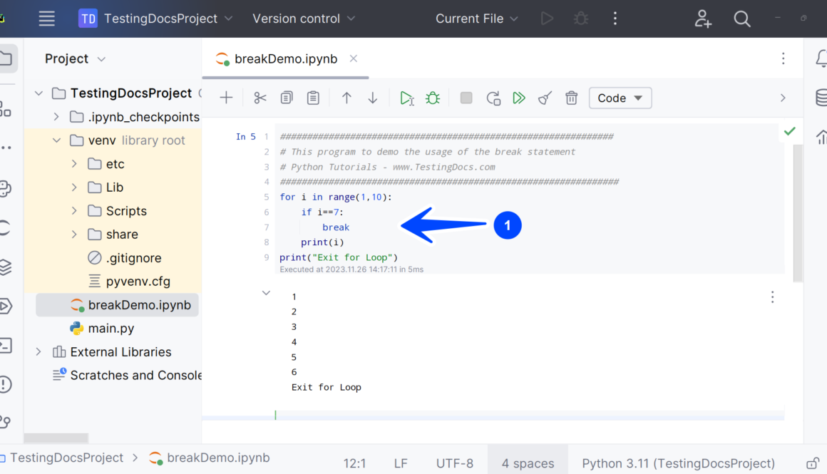 Python break Statement