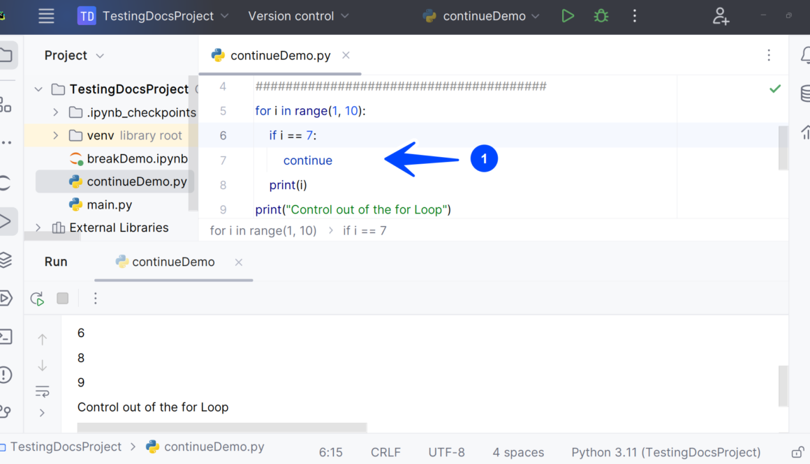 Python continue Statement