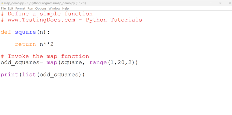 Python map Function | TestingDocs.com