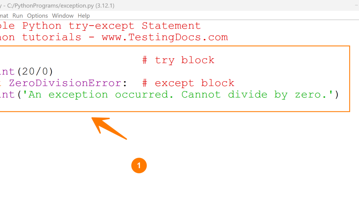 Python try-except Statement