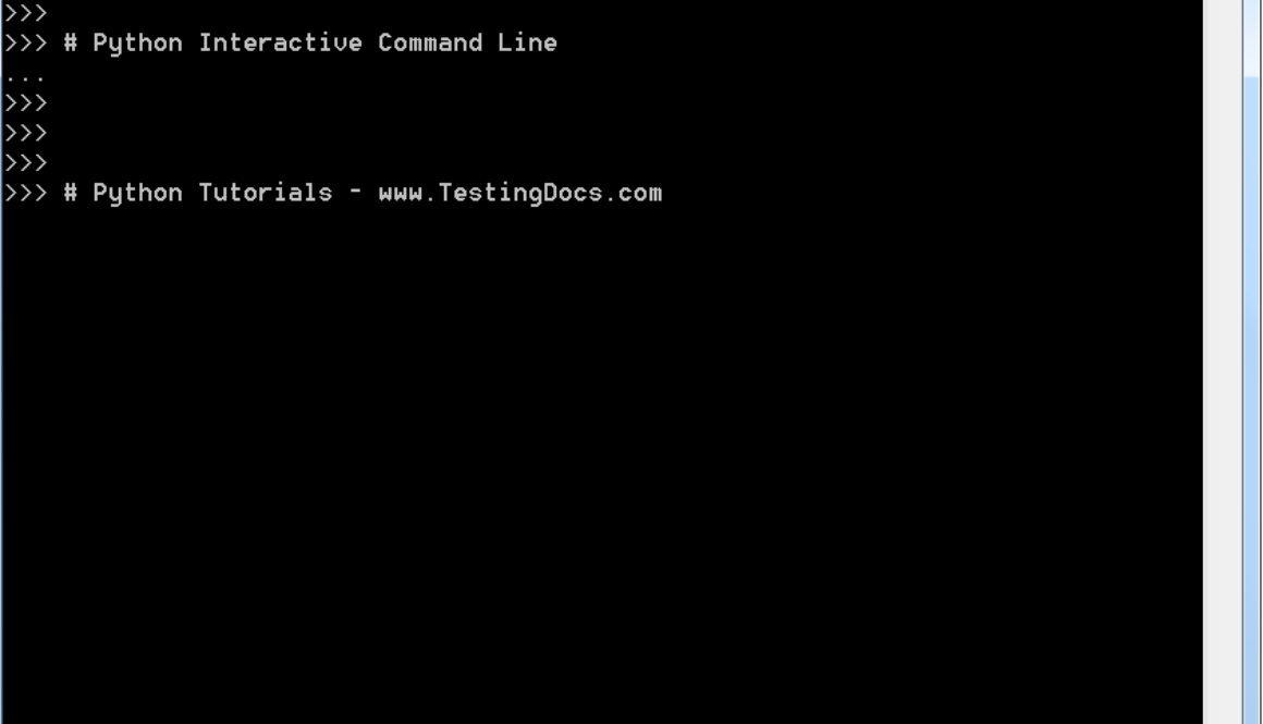 Python Interactive Shell Command_Line Win7