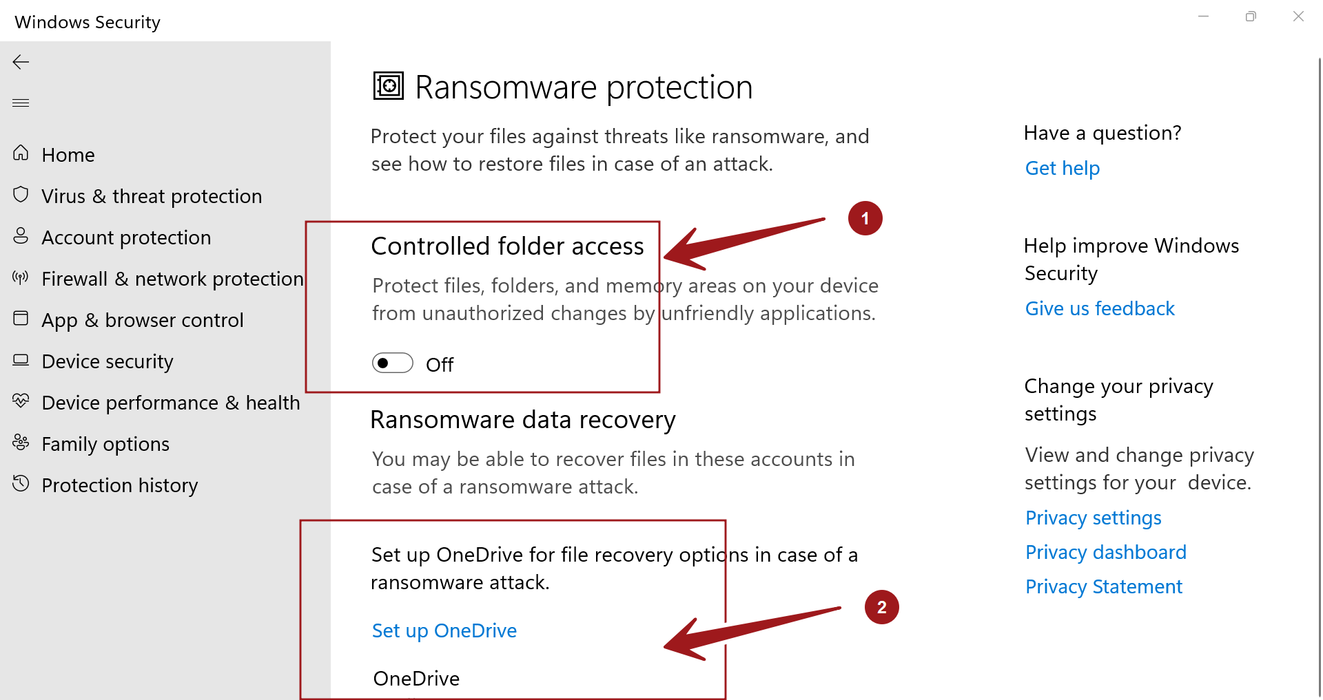 Ransomware Protection on Windows 11