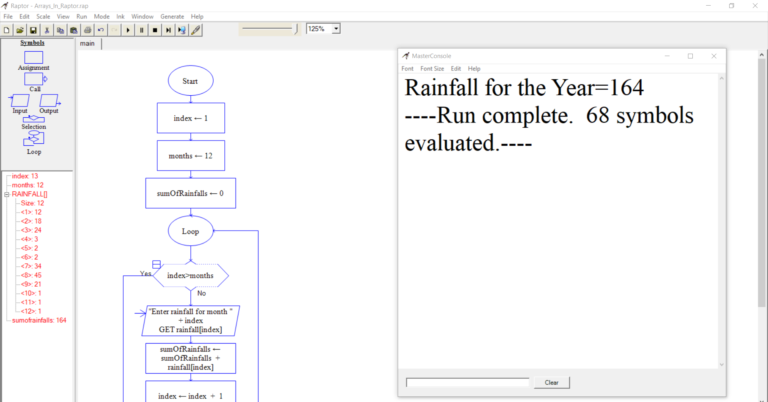 Array in Raptor Flowchart - TestingDocs.com