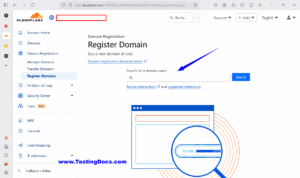 Register A Domain With Cloudflare Testingdocs