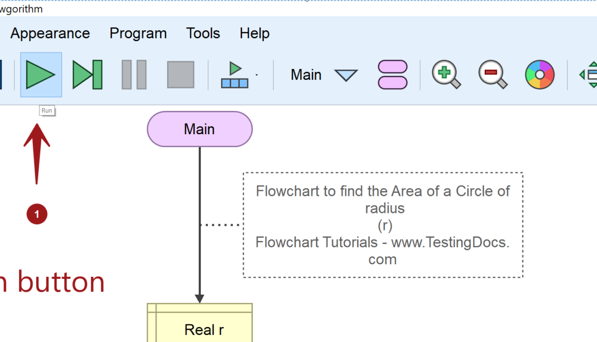 Run Flowgorithm Flowchart