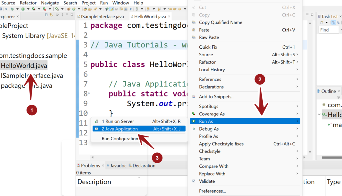 Run Java Project Eclipse