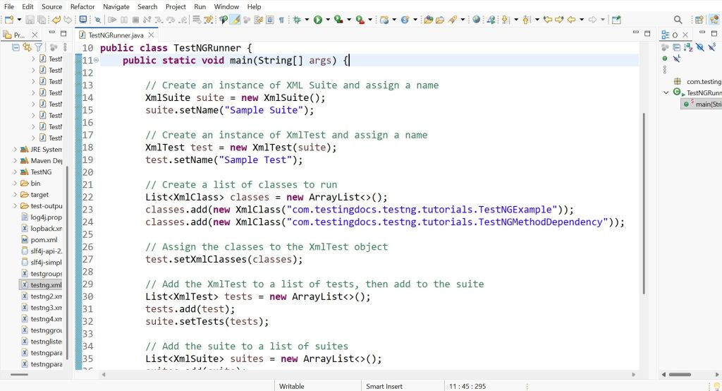 Run TestNG programmatically (without testng.xml) | TestingDocs