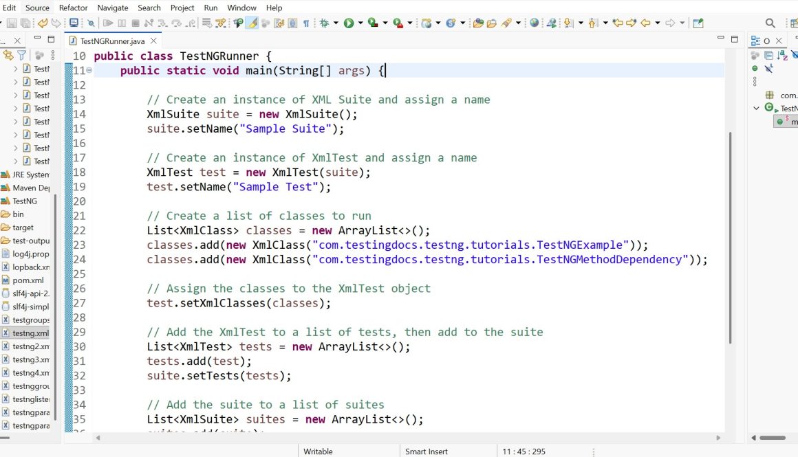 Run TestNG Programatically