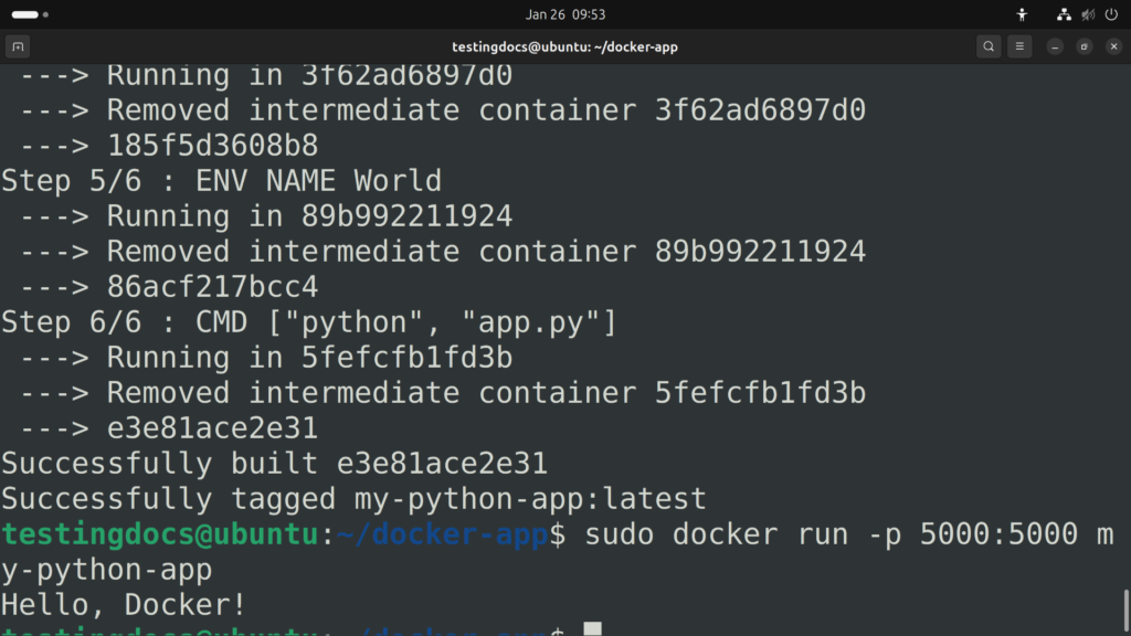 Build a Simple Docker Image | TestingDocs