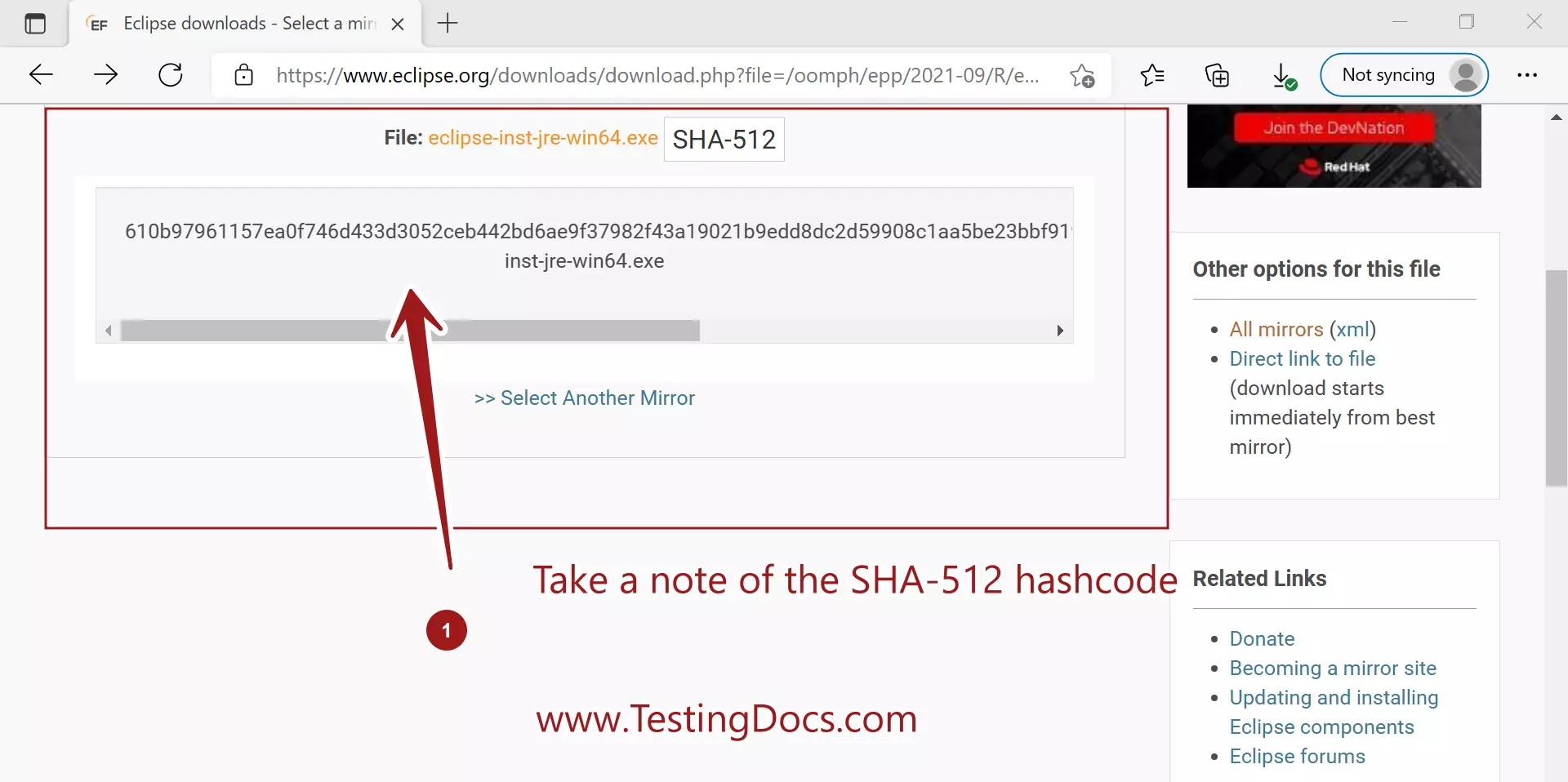 SHA-512 Hashcode Windows 11