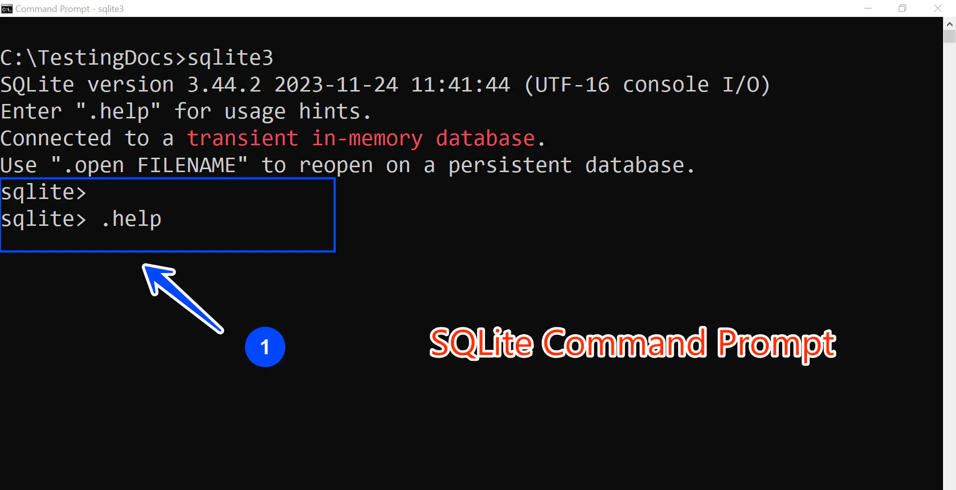 SQLite Command Prompt