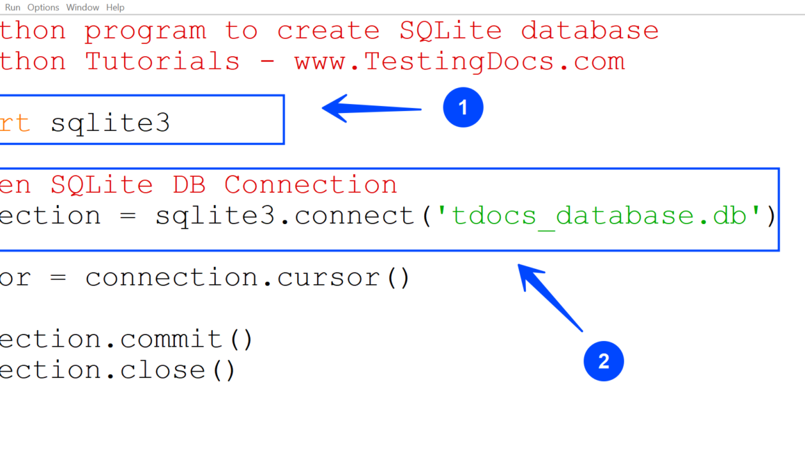 SQLite Database Connection