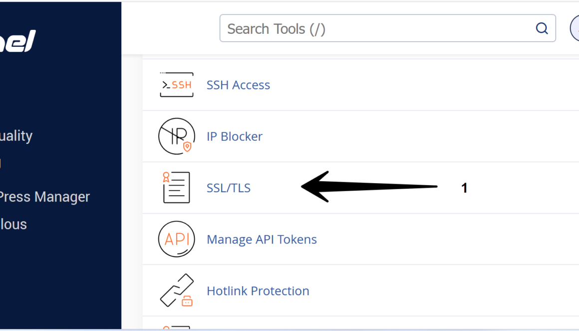 SSL and TLS Manager cPanel