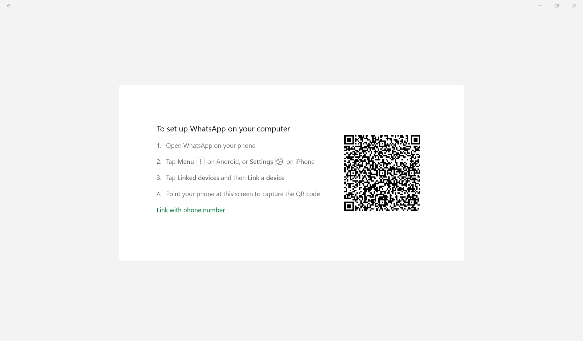 SetUp WhatsApp on Windows