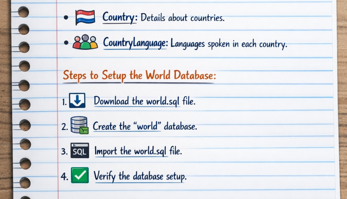 Setup MySQL world Database