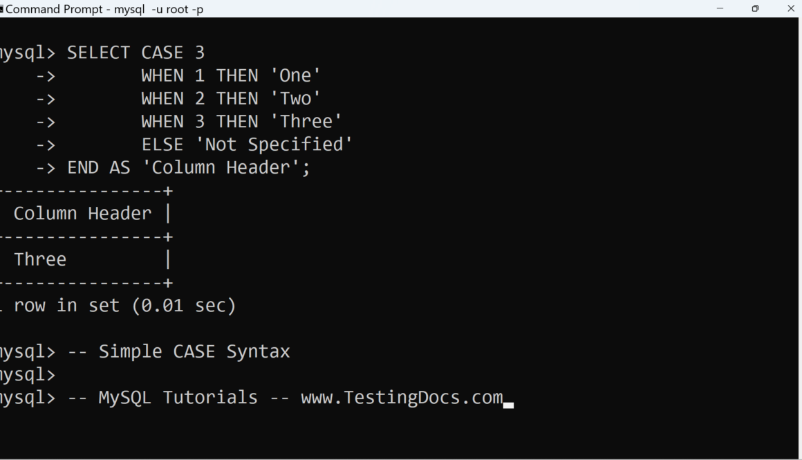 Simple MySQL CASE Function