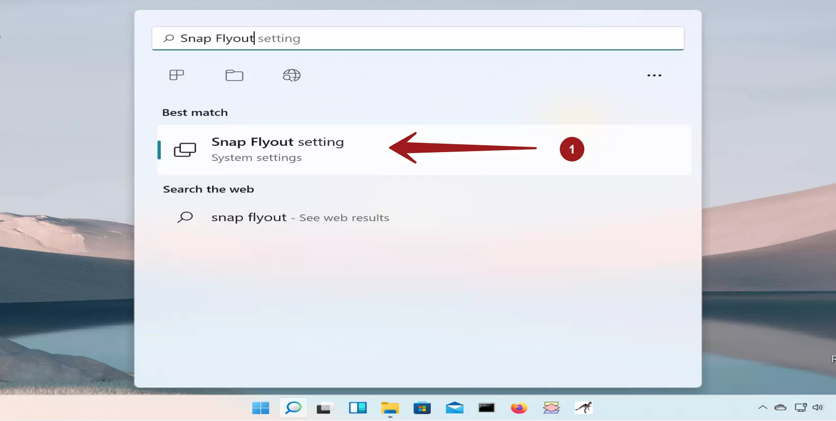 Snap Flyout Setting Windows 11