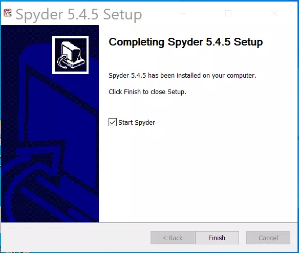 Spyder Finish Install Screen