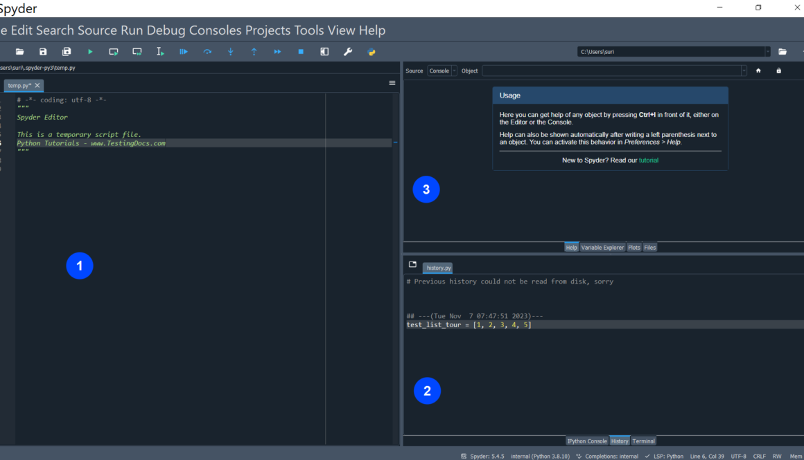 Spyder IDE Features