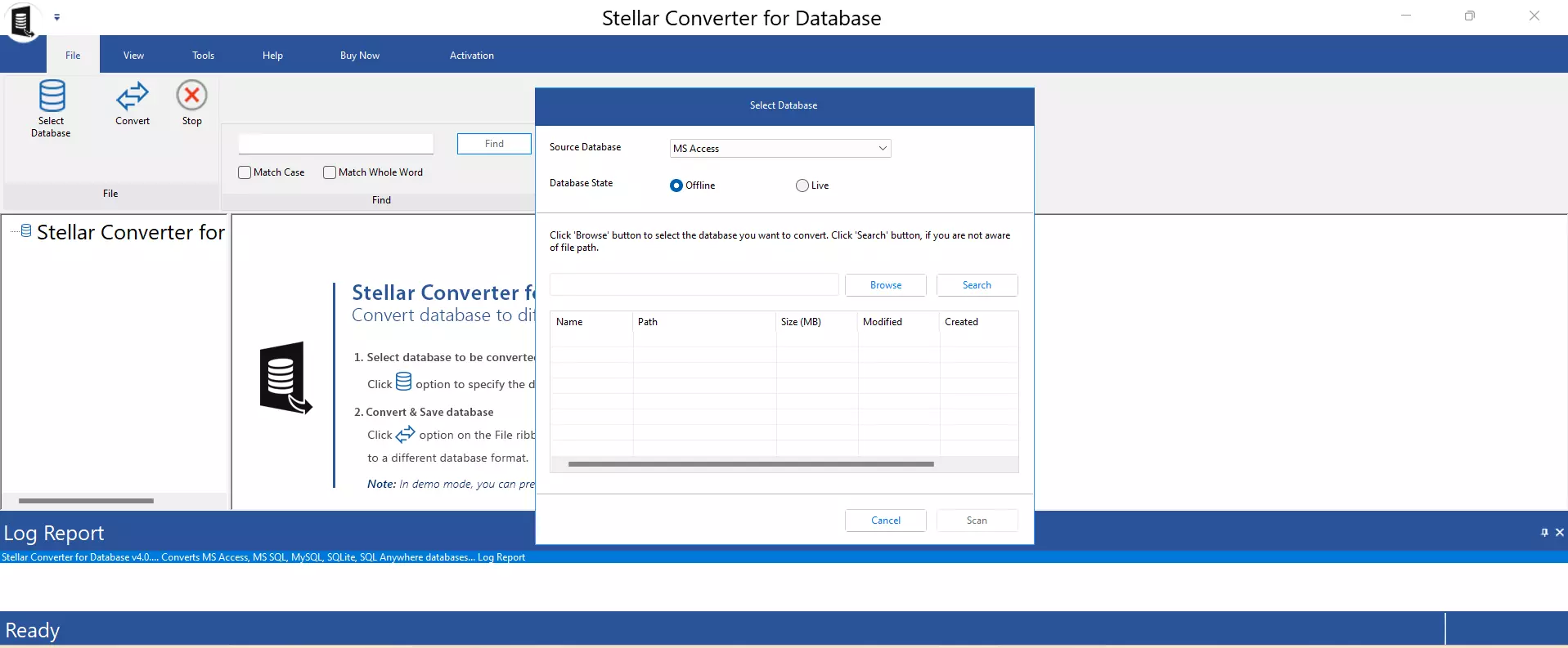 Stellar Converter for Database Tool