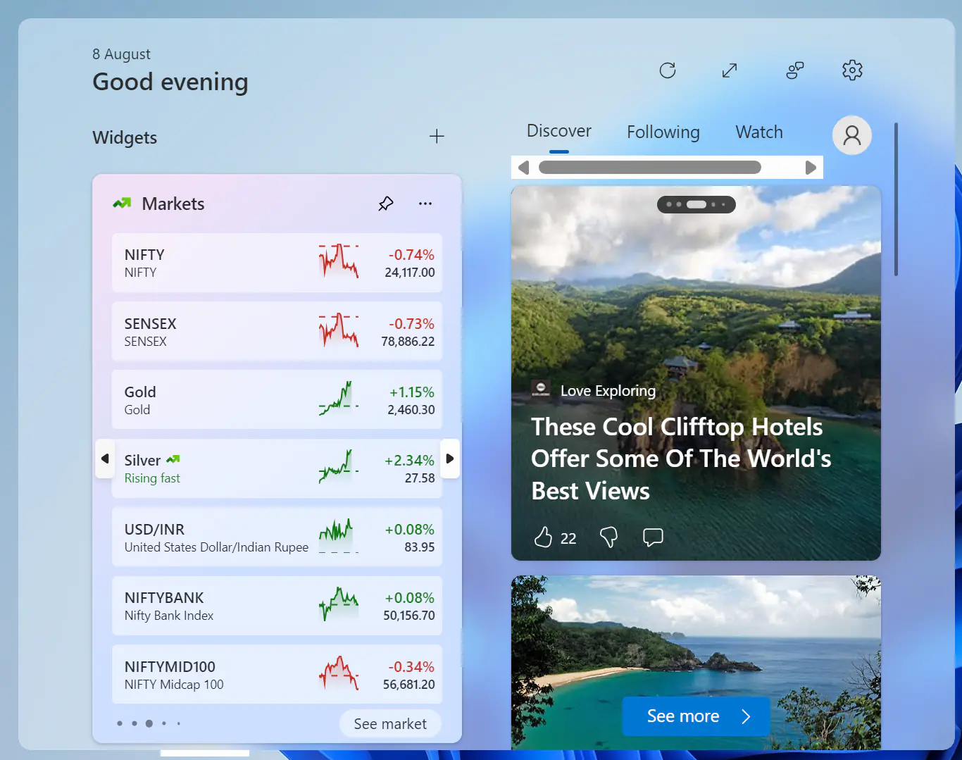 Stock Widget Windows 11