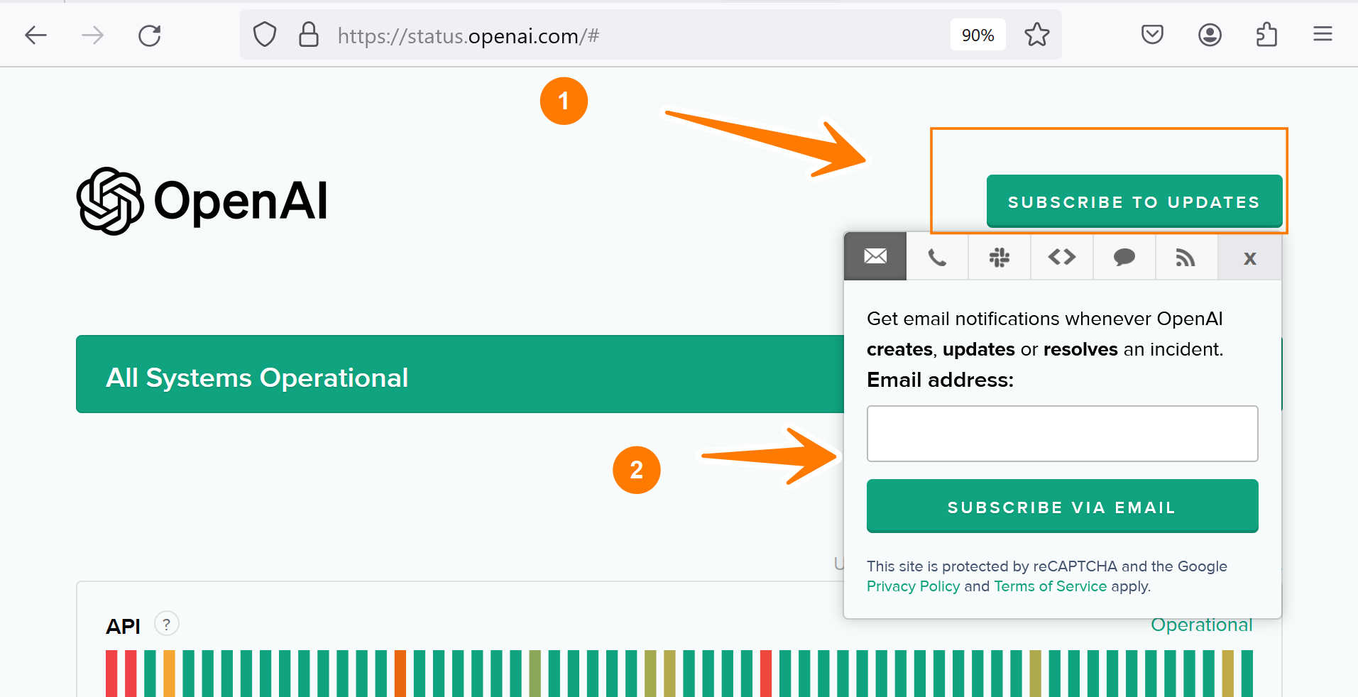 Subscribe to OpenAI API Updates