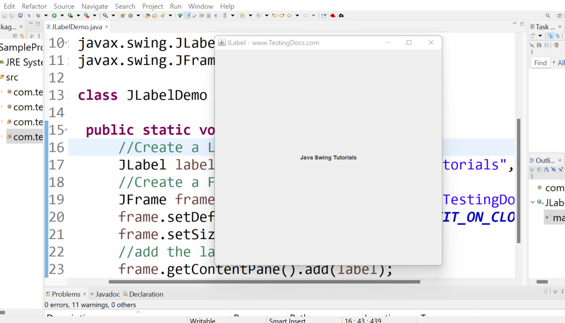 Swing JLabel