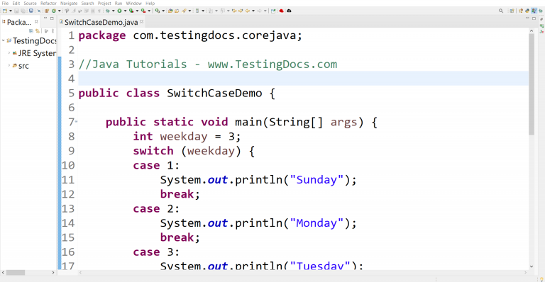 Java switch statement | TestingDocs.com